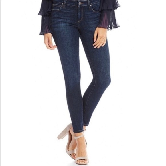 Joe's Jeans Women's Icon Skinny Ankle Jeans Mid Rise Denim Dark Wash - Picture 3 of 15